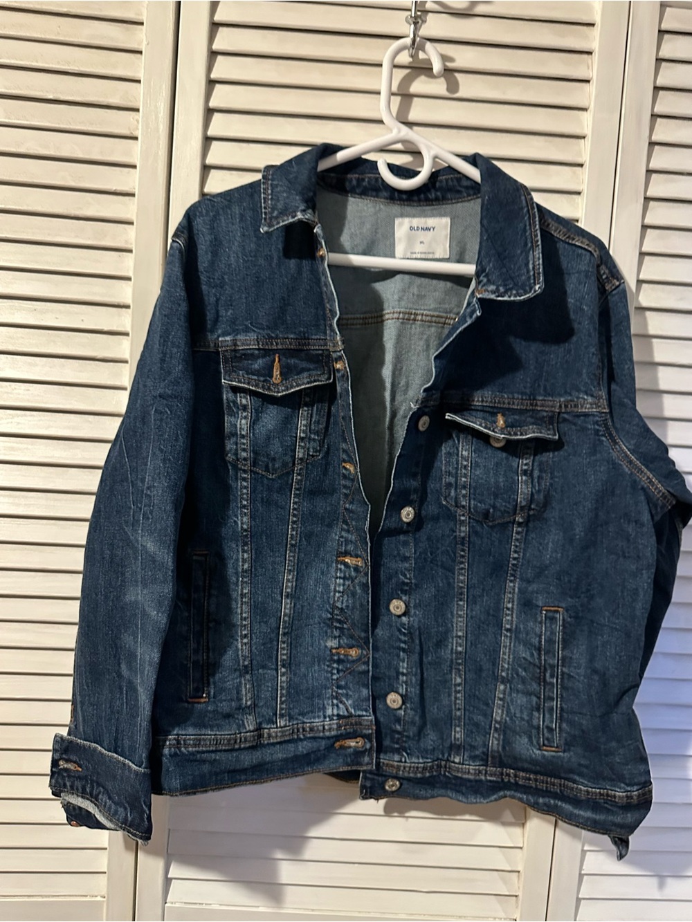 Old Navy Blue Denim Jean Jacket with Button Front